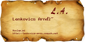 Lenkovics Arnó névjegykártya